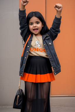 Peruvian infant girl with  black hair