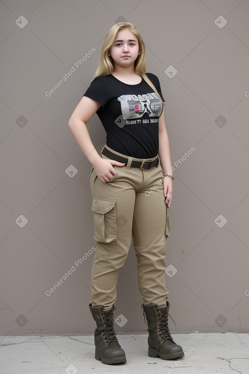 Georgian teenager girl with  blonde hair