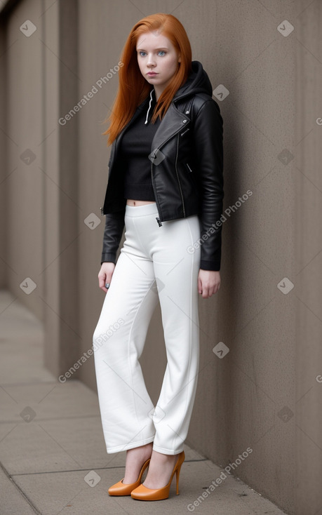 Young adult female with  ginger hair