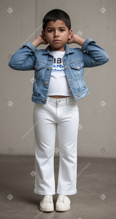 Honduran child boy with  white hair