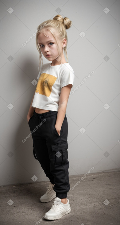 German child girl with  blonde hair