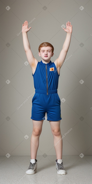 Azerbaijani teenager boy with  ginger hair