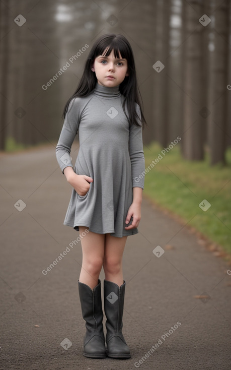 Swedish child girl with  black hair