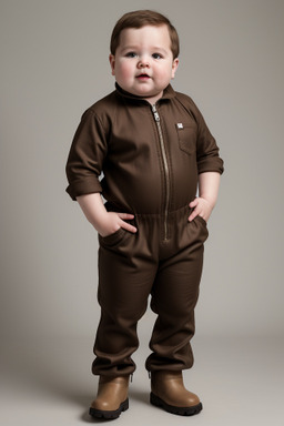 Canadian infant boy with  brown hair