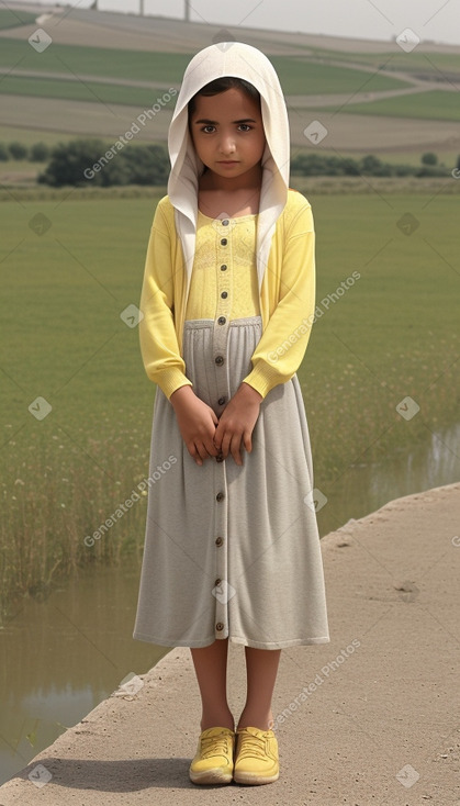 Emirati child girl with  gray hair