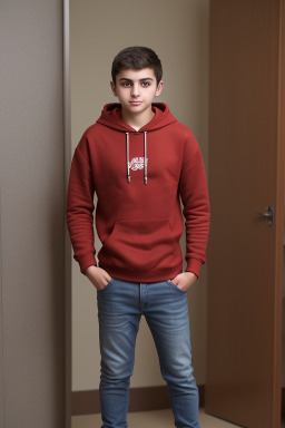 Armenian teenager male with  brown hair