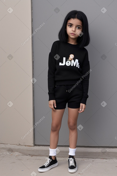 Libyan child girl with  black hair