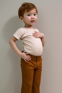 Malaysian infant boy with  ginger hair