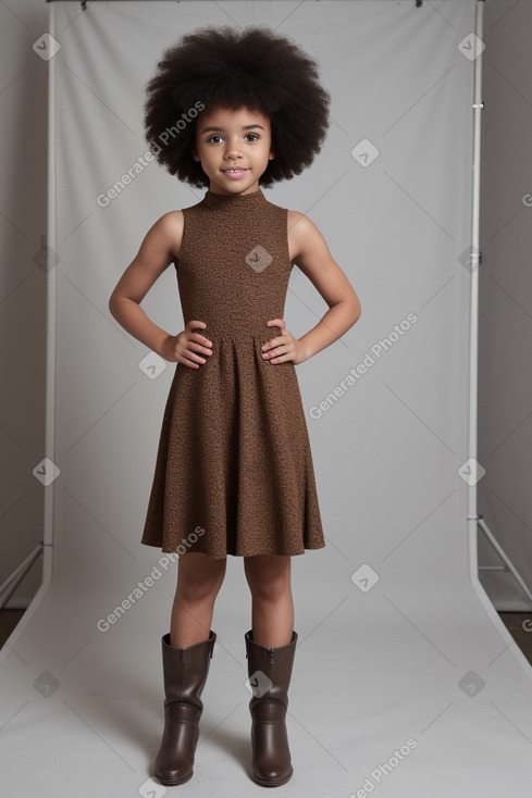 British child girl with  brown hair