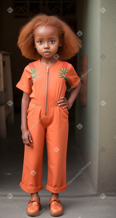 Ethiopian child female with  ginger hair