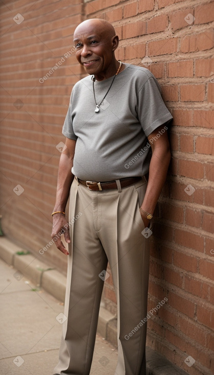 Nigerian elderly male with  brown hair