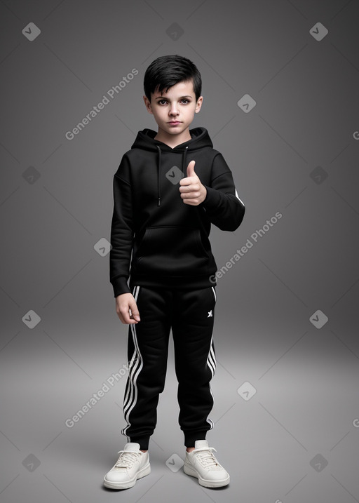 Serbian child boy with  black hair