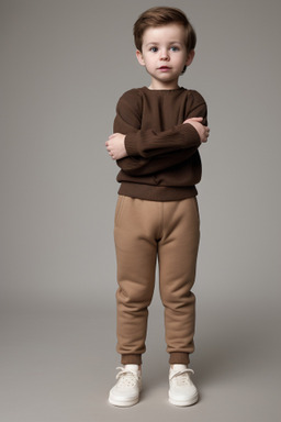 Caucasian infant boy with  brown hair