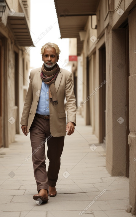 Yemeni middle-aged male with  blonde hair