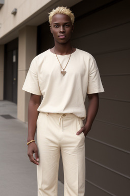 Young adult male with  blonde hair