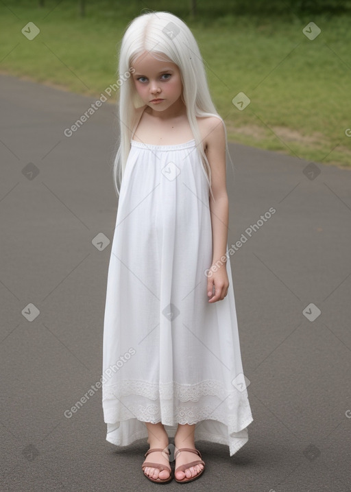 Danish child female with  white hair