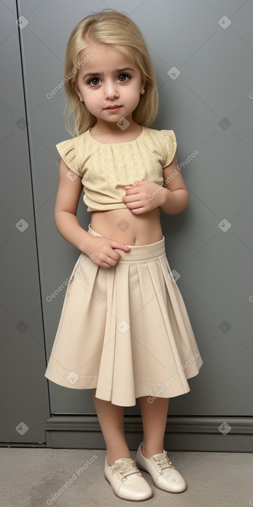 Iranian infant girl with  blonde hair