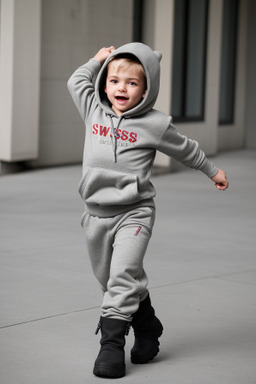 Swiss infant boy with  gray hair