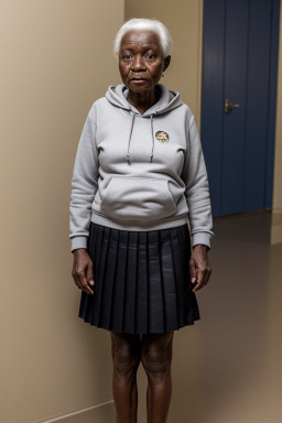 Togolese elderly female with  black hair