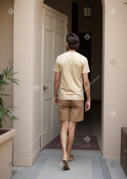 Saudi arabian adult male with  brown hair