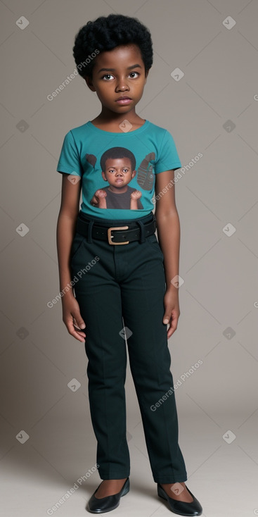 African american child boy with  black hair