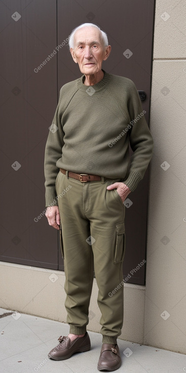 Elderly male with  black hair