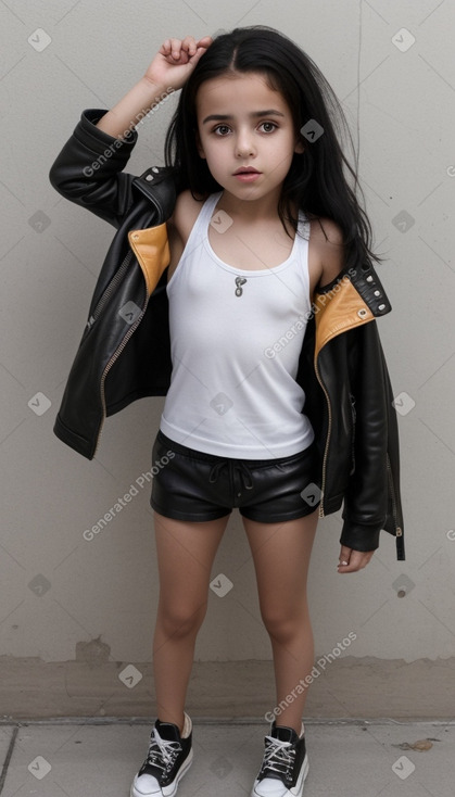 Algerian child girl with  black hair