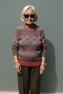 Nepalese elderly female with  blonde hair