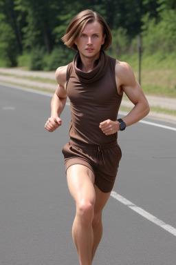 Latvian adult male with  brown hair