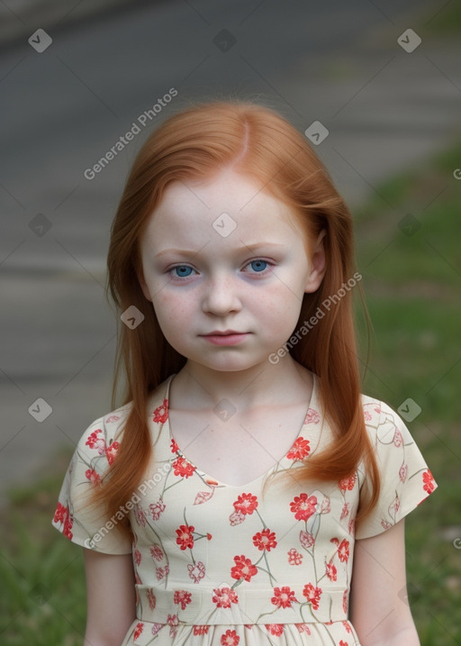 Russian child female with  ginger hair