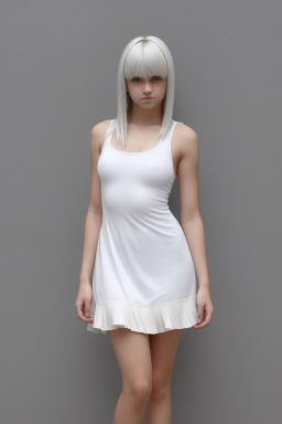 Argentine teenager girl with  white hair