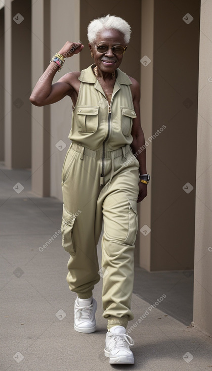 Ghanaian elderly non-binary with  blonde hair