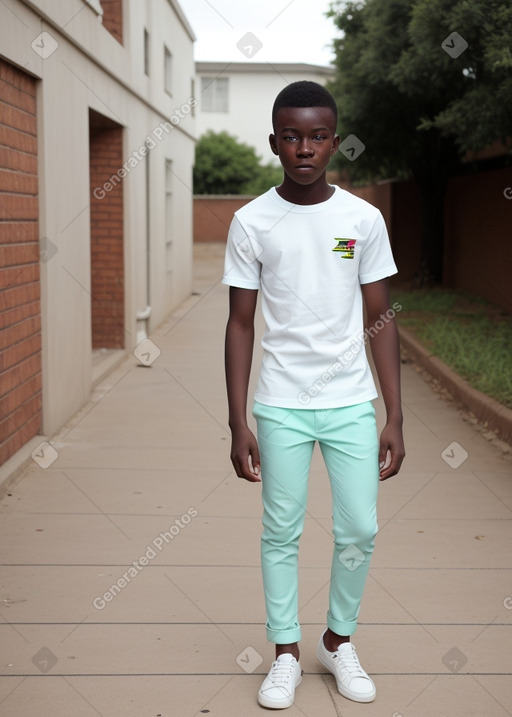 Zimbabwean teenager boy with  white hair