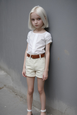 Slovenian child female with  white hair