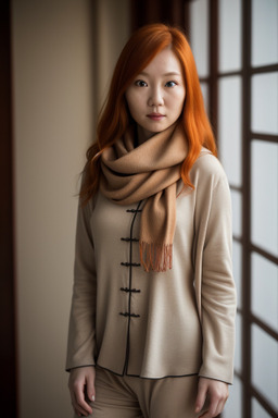 Chinese adult female with  ginger hair