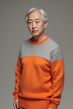 Korean adult male with  gray hair