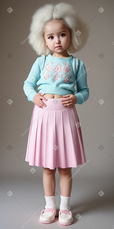 Uzbek infant girl with  white hair