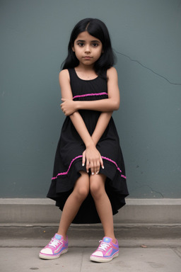 Guatemalan child girl with  black hair