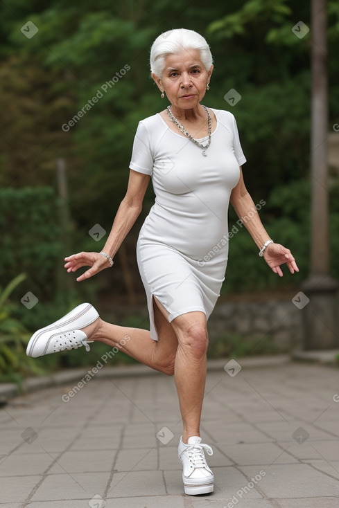 Honduran elderly female with  white hair