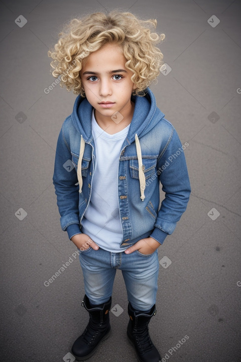 Jordanian child male with  blonde hair