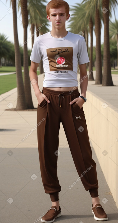 Emirati teenager boy with  ginger hair