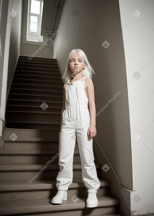 Swedish child girl with  white hair