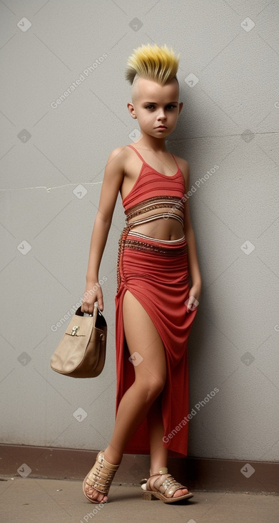 Paraguayan child girl with  blonde hair