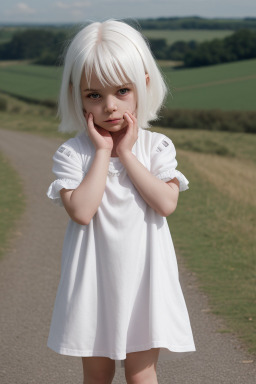 French infant girl with  white hair