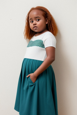 Ethiopian child girl with  ginger hair