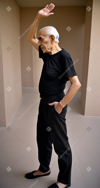 Jordanian elderly male with  black hair