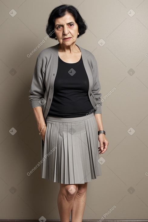 Lebanese elderly female with  black hair