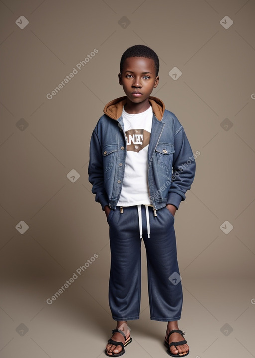 Kenyan child male with  brown hair