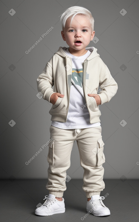 Australian infant boy with  white hair