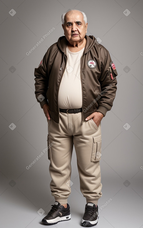 Kuwaiti elderly male with  brown hair